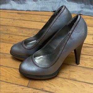 Calvin Klein silver pumps